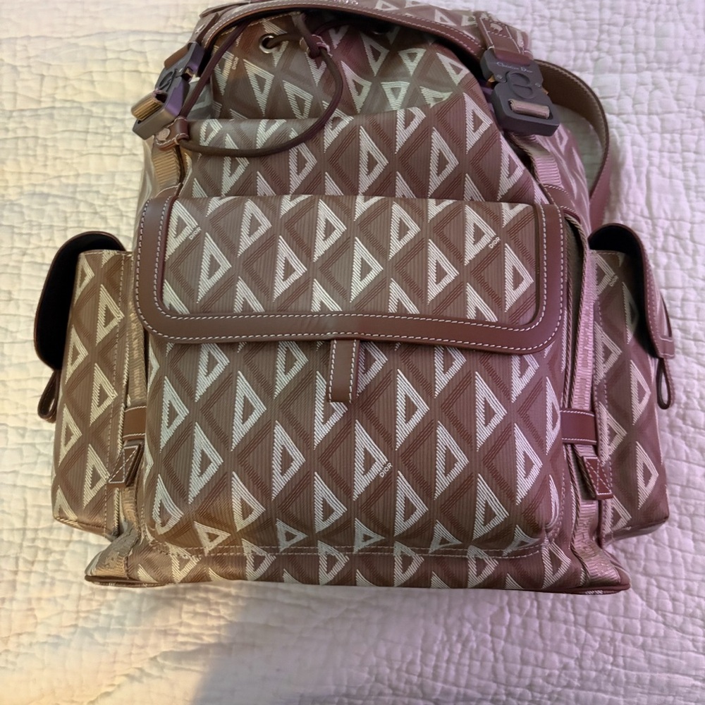 Dior  Tan and Cream Backpack